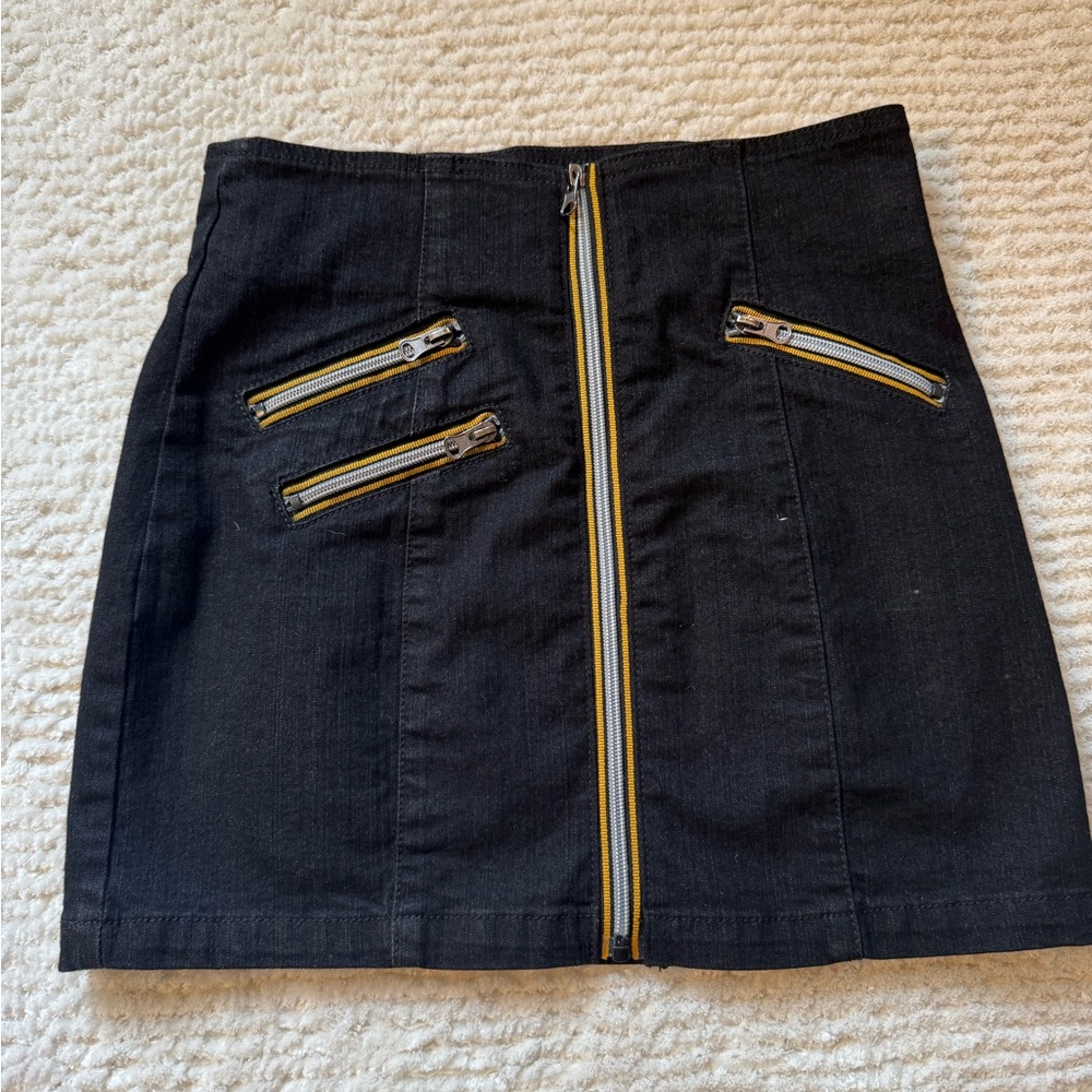 Carmar Black Gold Cargo Mini Skirt